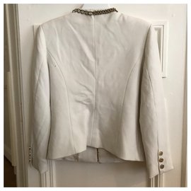 Elisabetta Franchi-Short jacket-White,Metallic