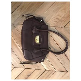 Prada-Brown leather bag-Brown,Golden