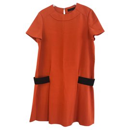 Proenza Schouler-Robe orange-Noir,Orange