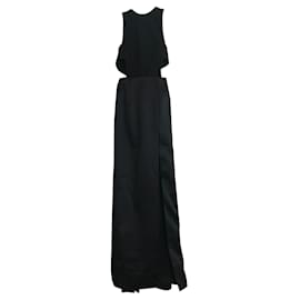 Solace London-Vestido largo negro-Negro