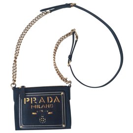 Prada-Hand bags-Black,Golden
