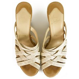 Christian Louboutin Beige Zeppa con zeppa e zeppa con zeppa e zeppa 37 Beige