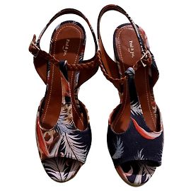 Paul & Joe Platform Sandals Multi Color Cloth Multiple colors