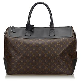 Louis Vuitton Brown Monogram Macassar Neo Greenwich Marrone Nero