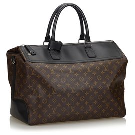 Louis Vuitton-Louis Vuitton Brown Monogram Macassar Neo Greenwich-Brown,Black
