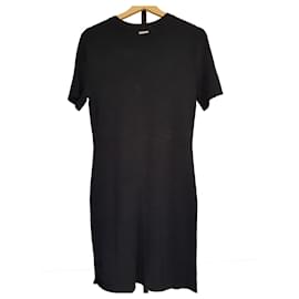 Michael Kors-Superbe robe maille noire à lacets Michael Kors L 42-44-Noir