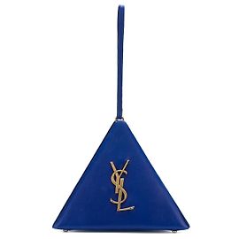 Sac triangle monogramme SAINT LAURENT Bleu