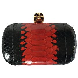Alexander Mcqueen Skull Noir Rouge Doré