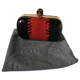 Alexander Mcqueen-Crânio-Preto,Vermelho,Dourado