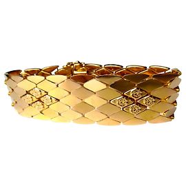 No Name Importante 18K Pulseira Articulada Dourada, Século XX Dourado