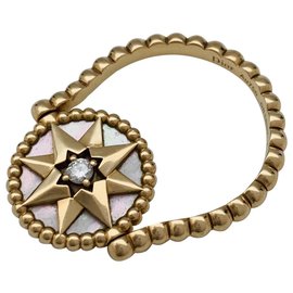 Dior-Dior ring "Rose des Vents" in yellow gold, mother-of-pearl and diamond.-Other