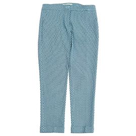 Etro Chino Slim Fit Pants Blue Viscose 38FR Blue