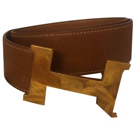 Cintura Hermès Constancy XL in agnello marrone chiaro Marrone chiaro
