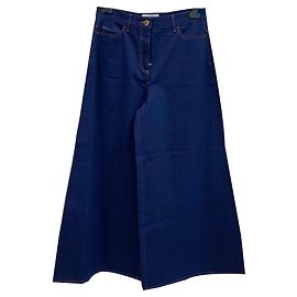 Valentino Jeans in denim blu indaco con gamba molto ampia Blu