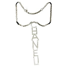 Chanel-Chanel collier dorè AVEC Swarovski-D'oro