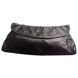 M Missoni Leather Clutch Bag Black