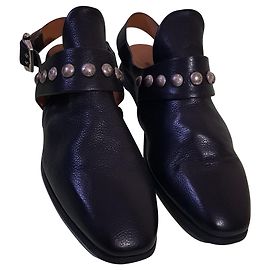 Autre Marque A.S.98 Black Leather Sandals Black
