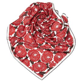 Fendi-Fendi Red Printed Silk Scarf-Red,Multiple colors