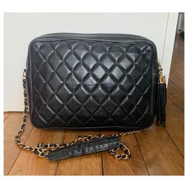 Chanel-Sacs à main-Noir,Doré,Bordeaux