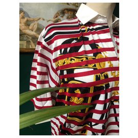 Hermès-"Brides de Gala" polo shirt Hermès-White,Red,Multiple colors