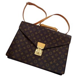 Louis Vuitton-Briefcase-Marron