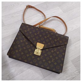 Louis Vuitton-Briefcase-Brown
