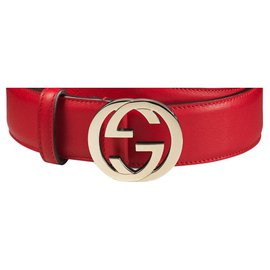 Gucci-cintura gucci. NUOVO. Double G.-Rosso