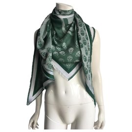 Alexander Mcqueen sciarpe Bianco Verde Grigio