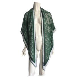 Alexander Mcqueen-Scarves-White,Green,Grey