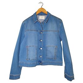 Ikks Blaue Kurze Jeansjacke Baumwolle Größe 44 Hellblau