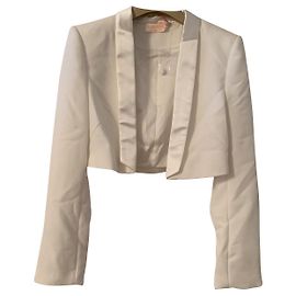 Veste courte smoking blanche Alexis Mabille pour Monoprix Blanc cassé