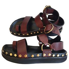 Isabel Marant Nirvy Schwarz Golden Dunkelbraun