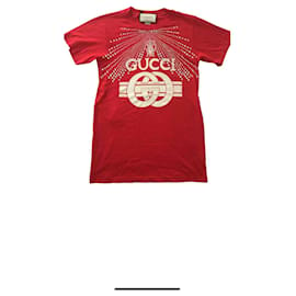 Gucci-Gucci T-shirt with strass new-Red