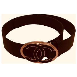 Chanel Logo Belt Black