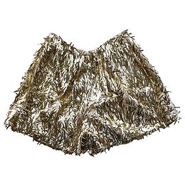 Dsquared2 Gold sequin shorts White Golden
