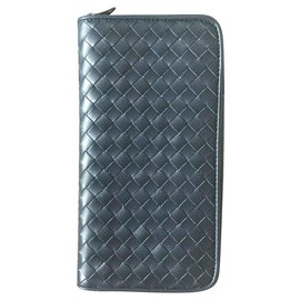 Bottega Veneta-BOTTEGA VENETA NEW MEN'S CLASSIC BIG WALLET-Dark blue