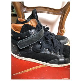 Comptoir Des Cotonniers-Zapatillas de deporte "ascendentes" de algodón.-Negro