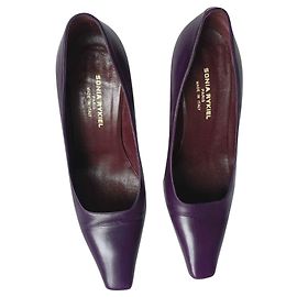 Bombas de couro Sonia Rykiel Aubergine Roxo