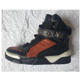 Givenchy-Givenchy Tyson High top Sneakers-Black,White,Dark brown