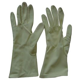 Autre Marque Yellow Nylon Gloves Yellow