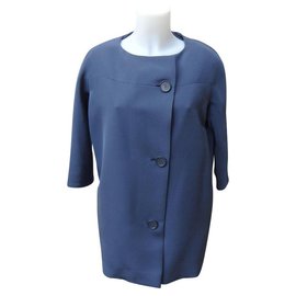 Balenciaga-Manteaux, Vêtements d'extérieur-Bleu