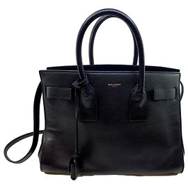 Saint Laurent Borsa Day in pelle nera Nero
