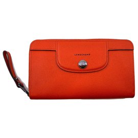 Longchamp-Longchamp wallet-Orange