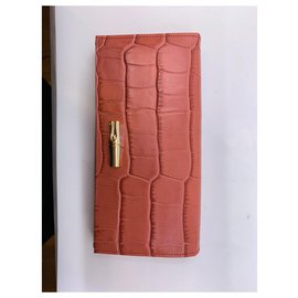 Longchamp-Roseau Wallet-Pink