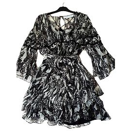 Iro Clash Kleid Zebra Print Viskose Zebra-druck
