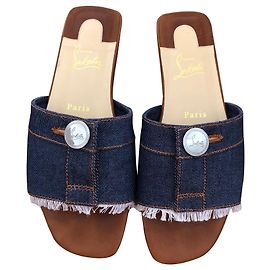 Christian Louboutin Denim mules Blue