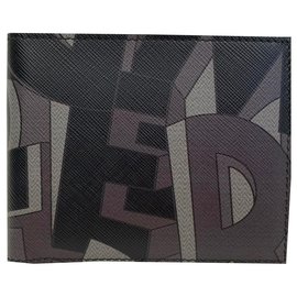 Salvatore Ferragamo-Printed logo leather men  wallet-Multiple colors