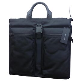 CHRISTOPHER KANE LEATHER AND NYLON HELMET BAG Black