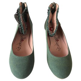 Autre Marque-Nuevas zapatillas de ballet Lollipops de mezclilla y cuero. fr 38-Azul