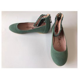 Autre Marque-Nuevas zapatillas de ballet Lollipops de mezclilla y cuero. fr 38-Azul